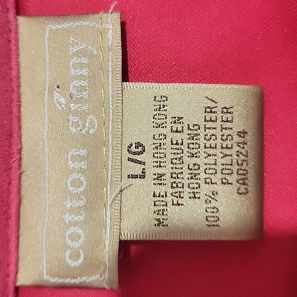 COTTON GINNY SHORT SLEEVE BUTTON DOWN SUEDE SHIRT TOP PINK SIZE LARGE - Picture 5 of 8